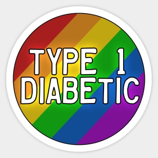 Type 1 Diabetes - Rainbow Sticker